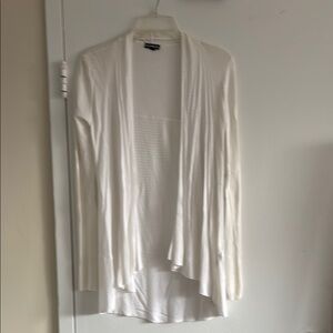 White Open Front Cardigan